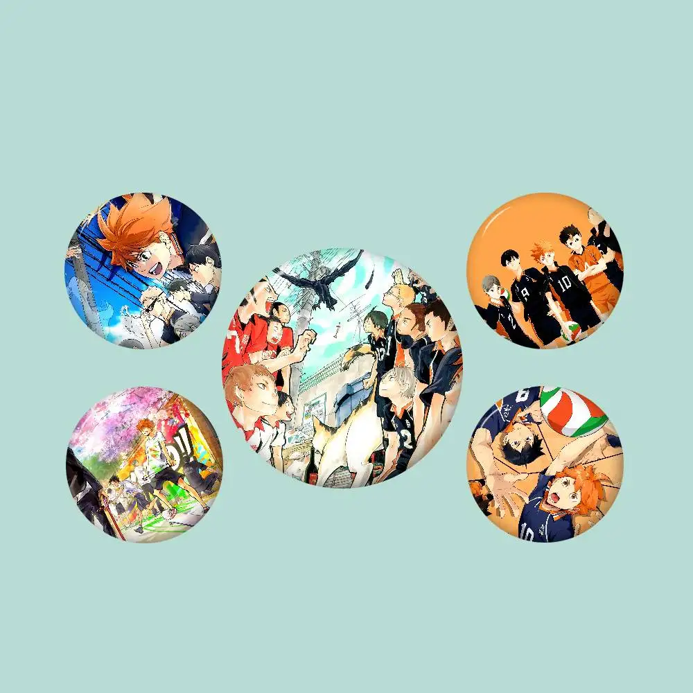 Haikyuus Anime Anime Brooches Cute Cartoon  Badge Jacket Jeans Lapel Pin Gift Accessorie