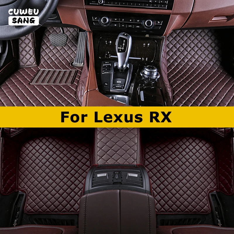 CUWEUSANG Custom Car Floor Mats For Lexus RX 270 300 350 350h 400h 450h 200t Auto Carpets Foot Coche Accessorie