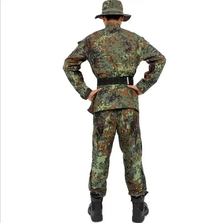 เยอรมันชุดพราง Jungle Flecktarn ผู้ชาย Vintage ฤดูใบไม้ผลิกลางแจ้ง