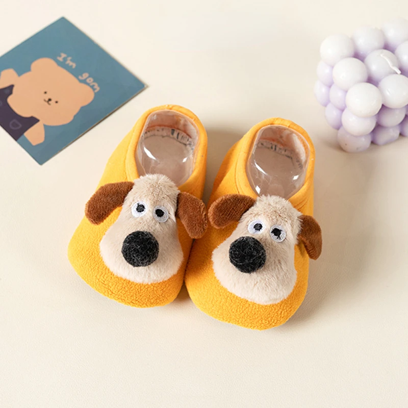 Baby Floor Socks Cute Cartoon Puppy Walking Shoes Anti Slip Comfortable First Walkers Toddler Boys Girls Indoor Sneakers Bebes