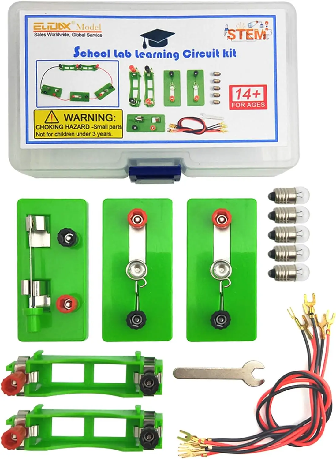 

Physics Science Lab Learning Circuit Kit, Electricity Experiment Set for Students Junior Senior High School