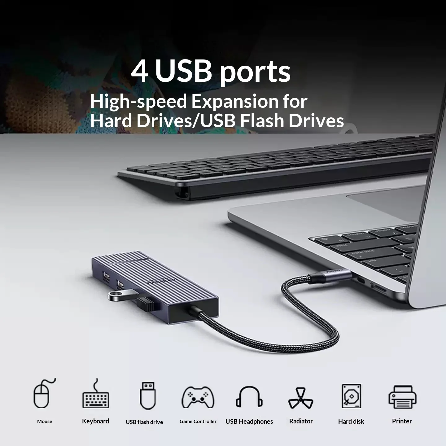 UGREEN CM880 55610 7 in 1 USB C Hub 4K 60Hz HDMI 8K 30Hz DisplayPort 100W PD 4 USB A Multiport Adapter