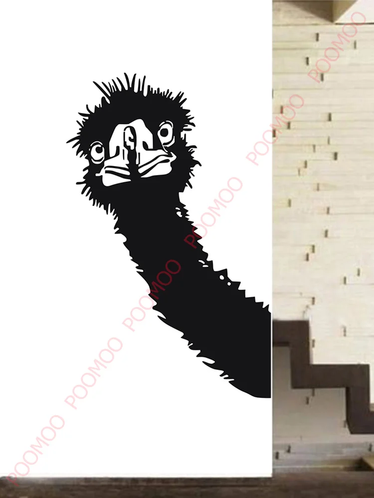 New Design Artist High Quality Ostrich Wall Stickers Animal Wall Decor PVC Material Decals Funny Baby Bird Ostrich For Kids Room