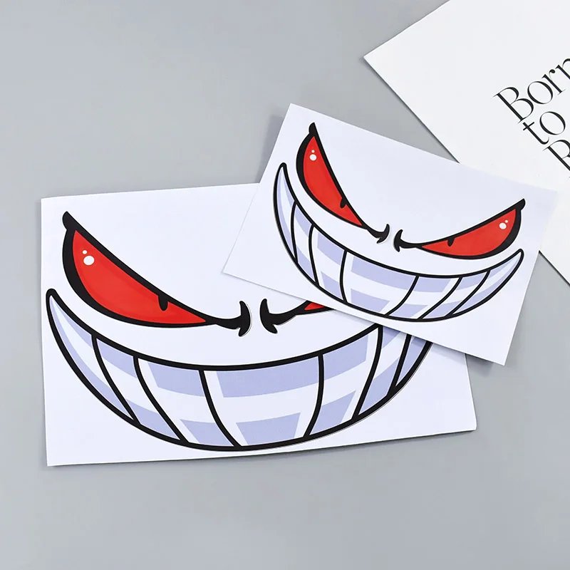 Halloween Decoration Demon Eyes Stickers Devil Expression Sticker For Motorcycle Head DIY Decor Decals Halloween Party Supplies