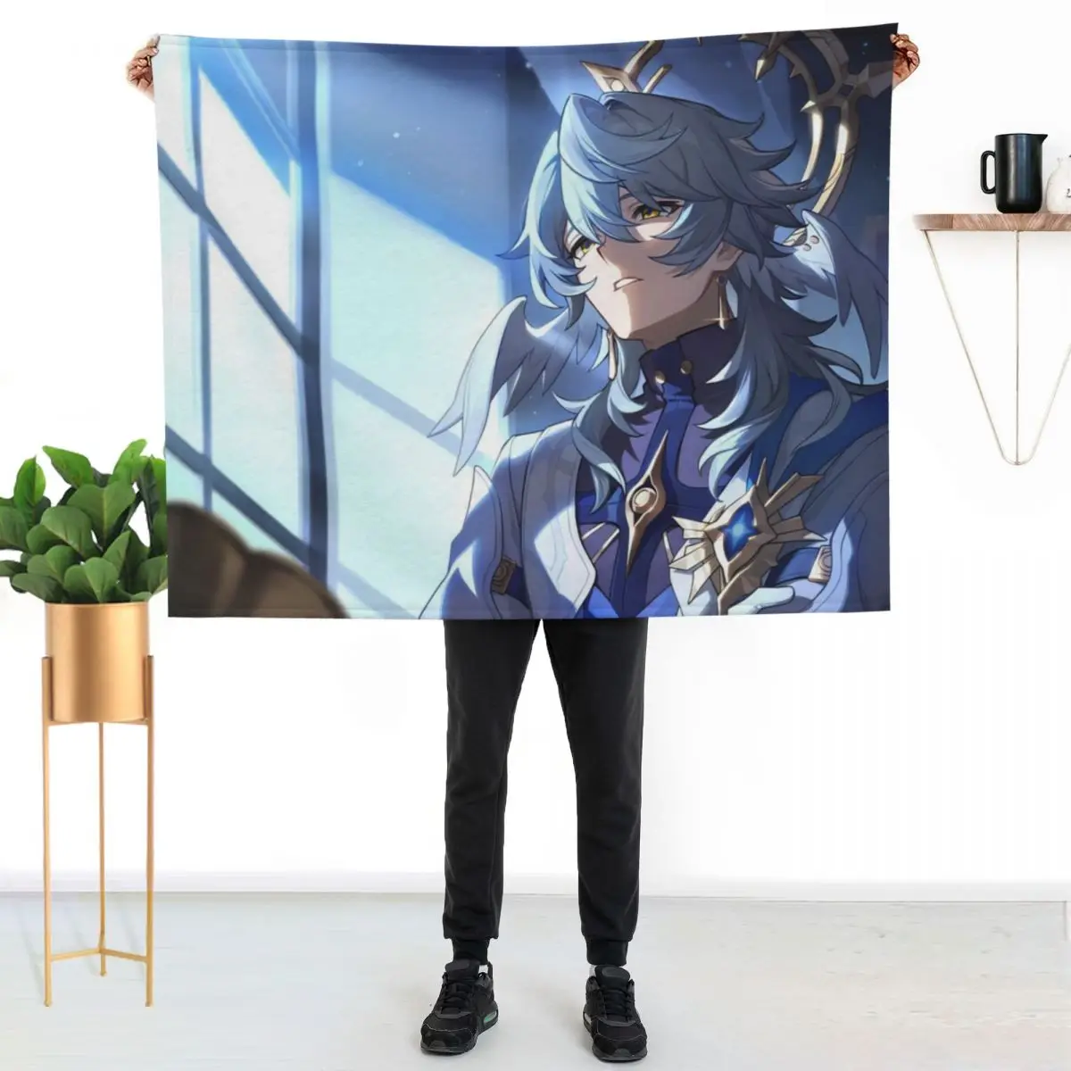 

Sunday Honkai: Star Rail Throw Blanket Portable Lightweight Blanket for Travel Camping