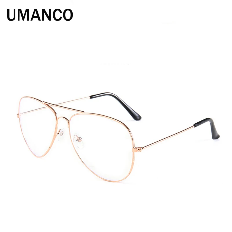 Double Beam Pilot Myopia Glasses for Women Men Ultralight Alloy Frame Anti Blue Light Lenses Finished Prescription Glasses -1.0