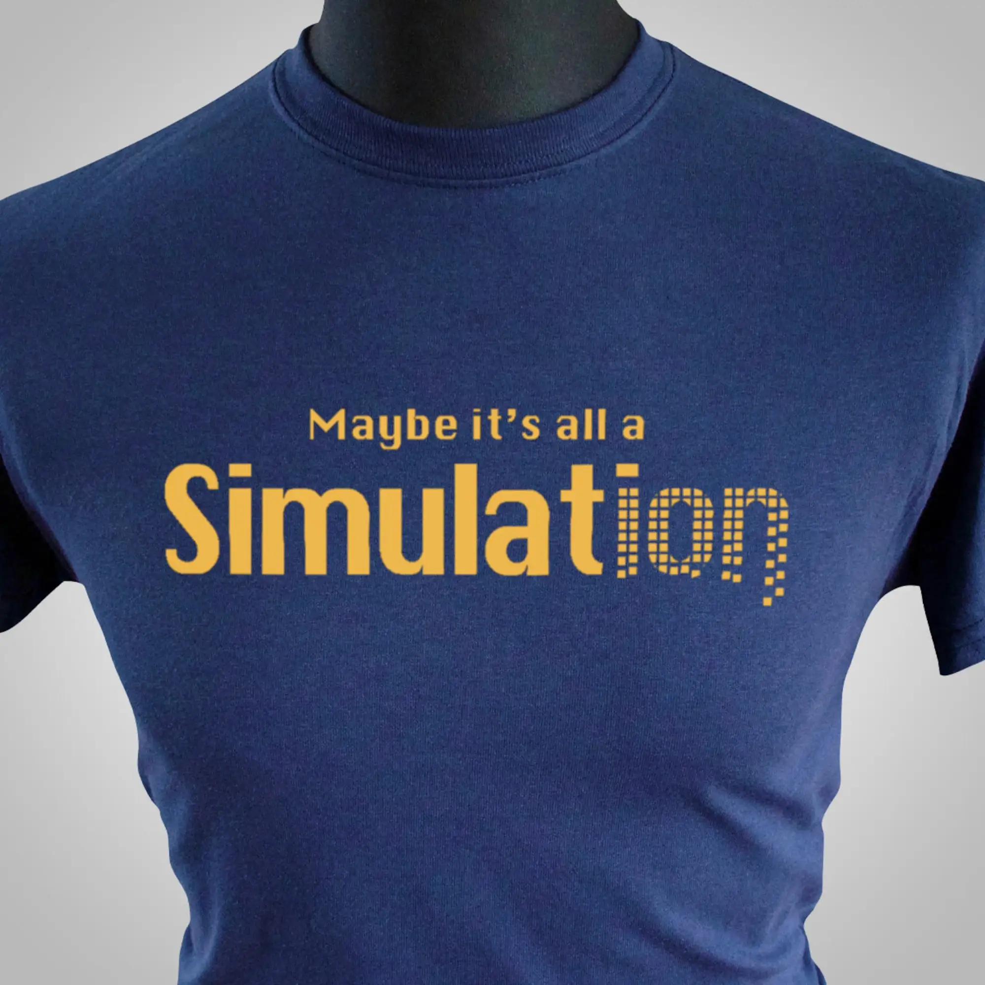 Maybe Its All A Simulation T Shirt Black Or Blue