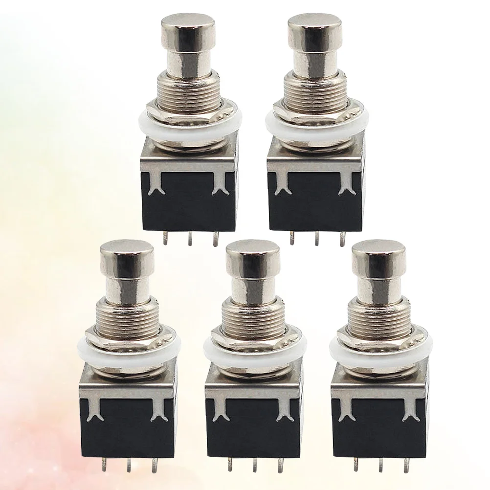 

5Pcs 9-Pin Metal Guitar Effects Pedal Box Accessory True Bypass Foot Switch Black Guitar Effects Pedal True Bypass Foot