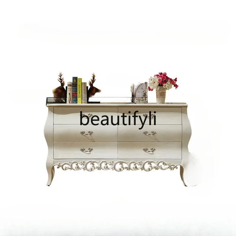 E182 European-style entrance cabinet, entrance, French retro decorative living room shoe cabinet, American-style bucket cabinet