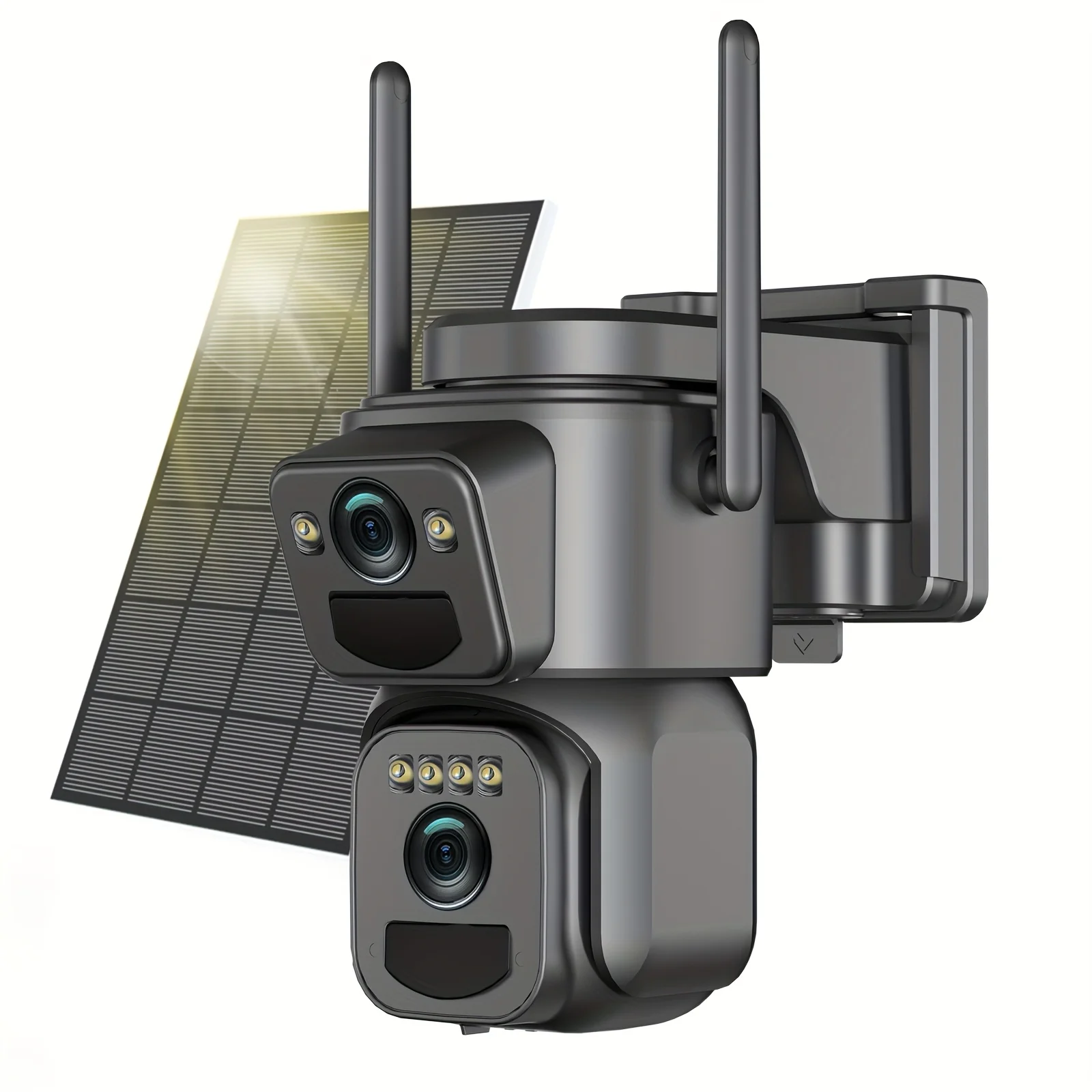 

2K QHD 360 ° Солнечная камера PTZ — 10-кратный зум 2-в-1, пуля/PTZ, прожектор, цветная сигнализация, ночное видение, двустороннее аудио