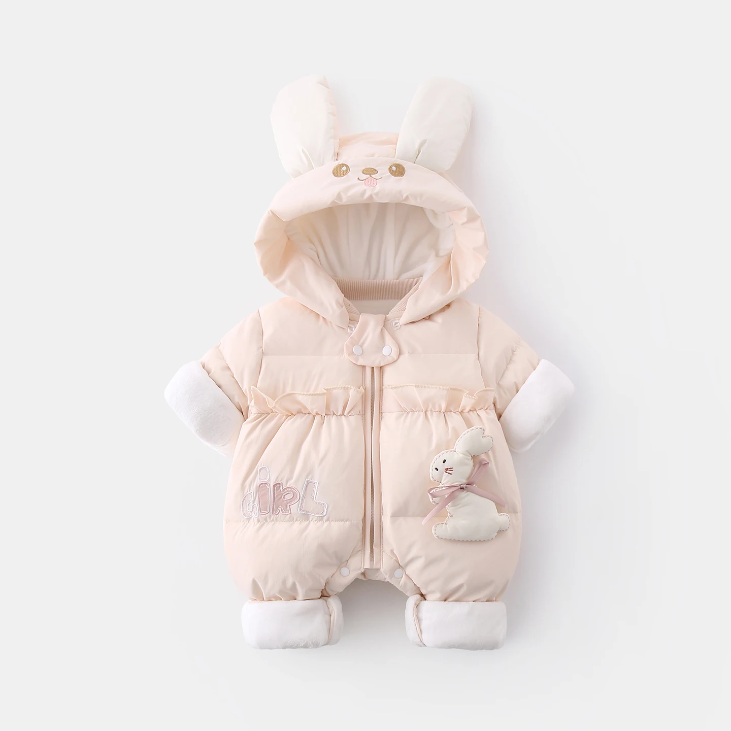 

Baby Girl's Winter Padded Jumpsuit Thi Du down Princ Outfit Cling Suit Carrier Clothes Warm Faionable Kids' Set