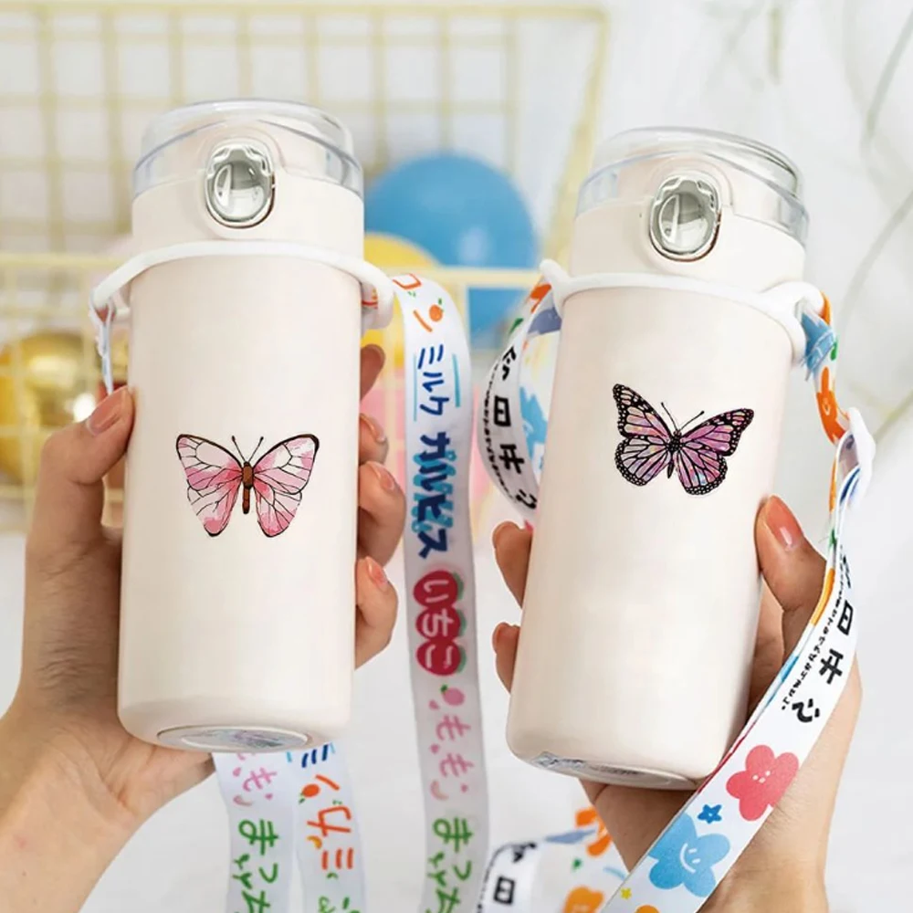 500pcs/roll 1-Inch Butterfly & Flower Shaped Self-Adhesive Stickers Decorative Labels for Gift Boxes and Crafts, Smooth Finish,