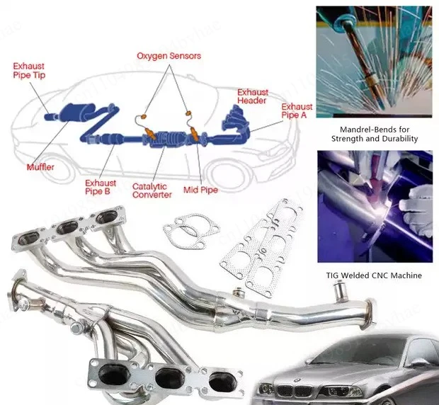 E46 325i Performance Upgrade Car Accessories Stainless Steel Downpipe Exhaust Header System Hot Selling
