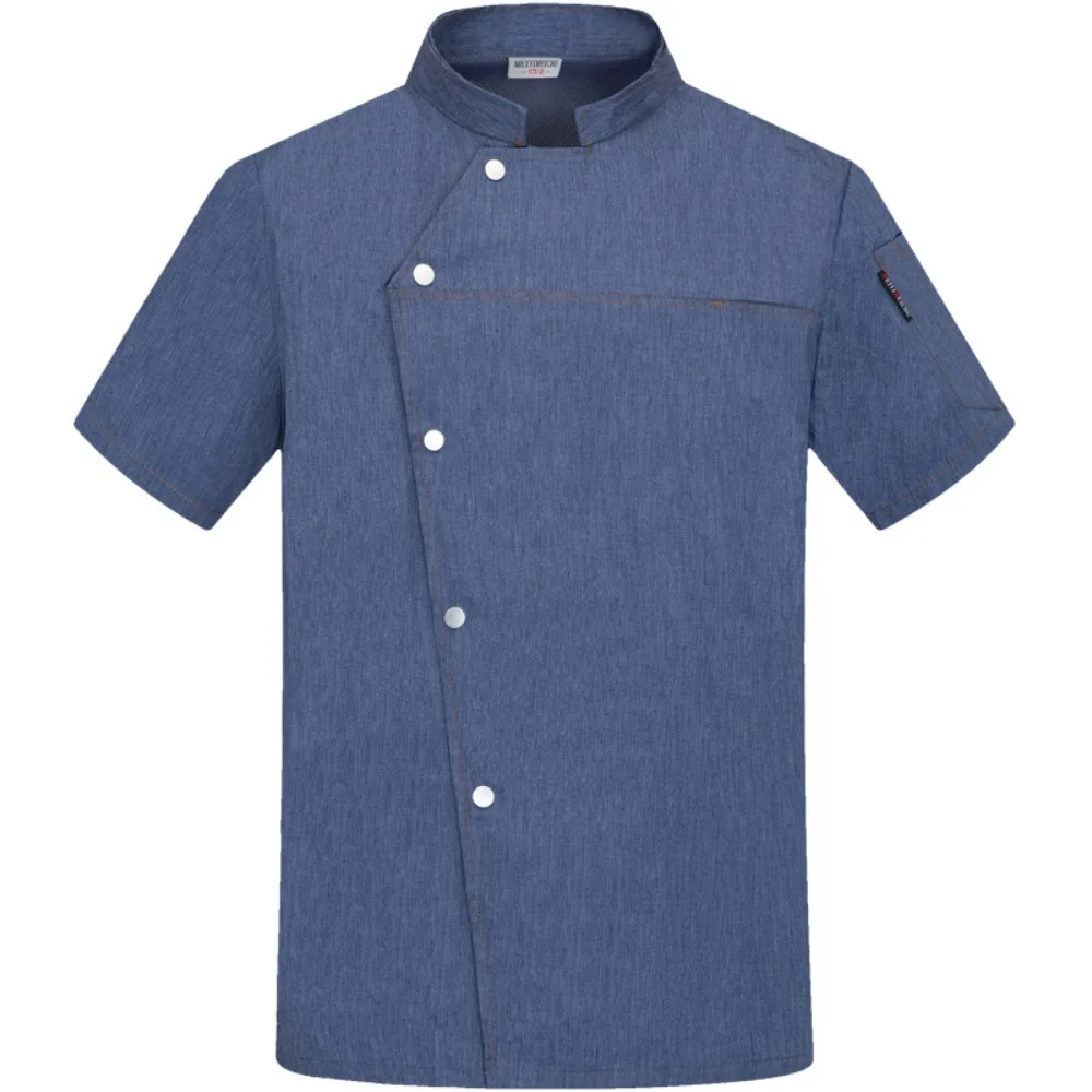 Koch-Arbeitskleidung für Herren, kurzärmelig, für den Sommer, Hotel, Kochkleidung, Damen, Catering, Küche, langärmelig