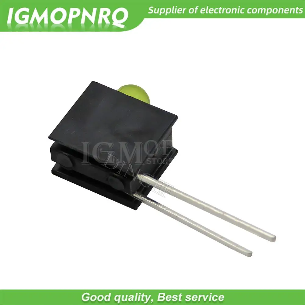 10PCS 3mm led luminous lamp with holder 90 degree bent foot  LED light-emitting lamp