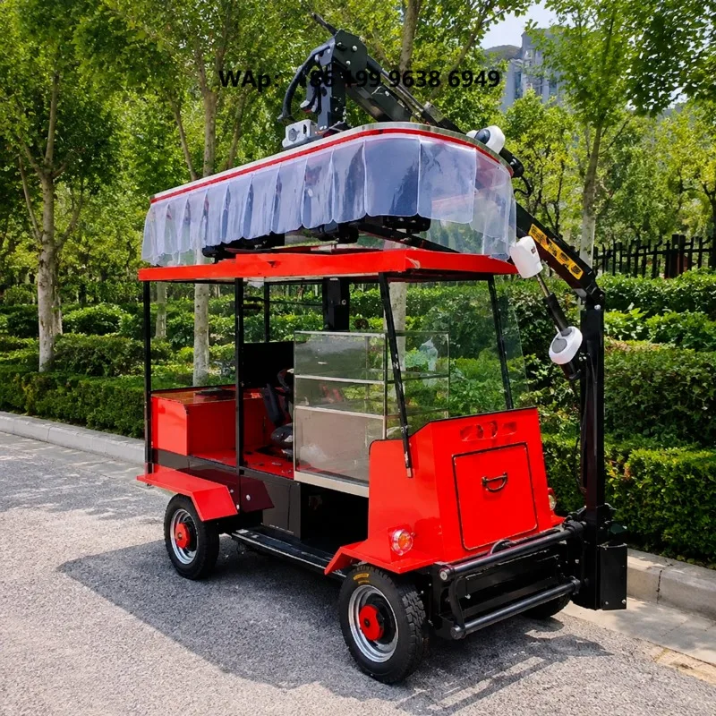 Electric Vehicle Mounted Hedge Trimmer 180 Degree Adjustable for Highway Roadside Park Green Belt Pruning Work