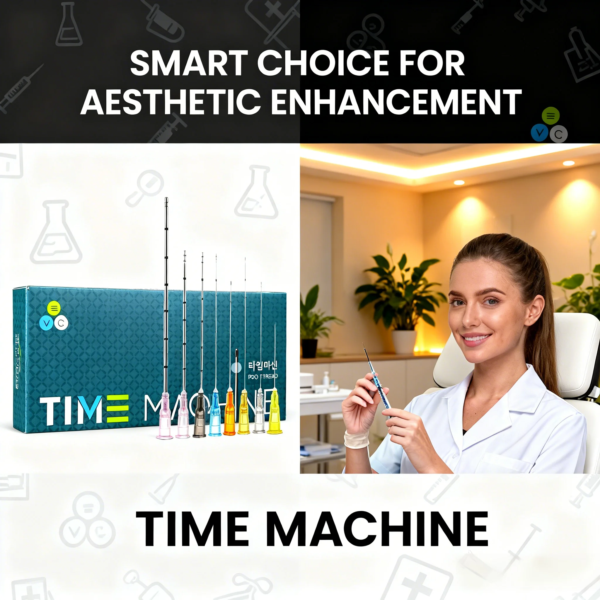Professional- Blunt -Tip Microneedles 18G/22G/23G/25G/30G - Sterile Disposable 38mm/50mm for Fillers Minimize Bruising Swelling
