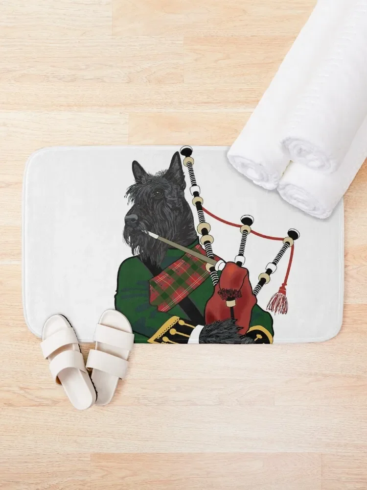 Scottish Terrier plays the Bagpipes Bath Mat Showers Carpets For The Bathroom Toilet Carpet Mat