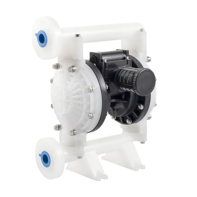 1 Inch Compressed Air-driven Membrane Pump PP Pump Body PTFE Diaphragm Excellent Suction Capability for Slurry Chemical Liquid