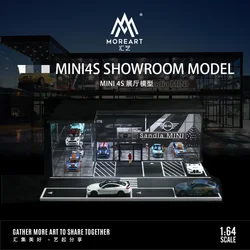 Timemicro & Moreart 1:64 Mini 4S Winkel Auto Showroom Verlichting Versie Assemblage Scène