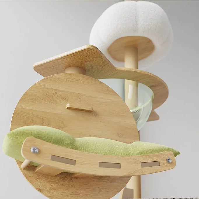 Árbol rascador para gatos: cama integrada y villa espaciosa 2 en 1 - imagen 3