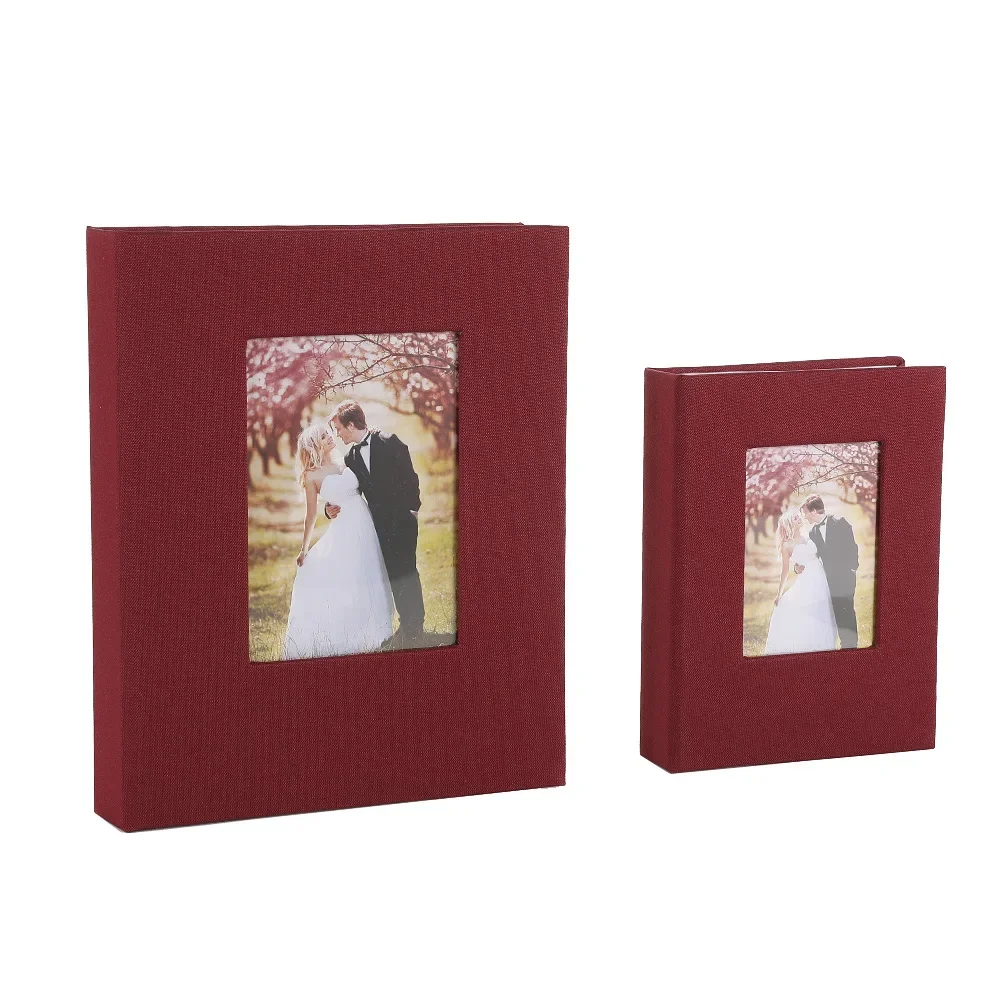 Álbum de fotos con cubierta de lino, diseño antideslizante, protege fotos, fotografías de viaje, adecuado para regalos del Día d