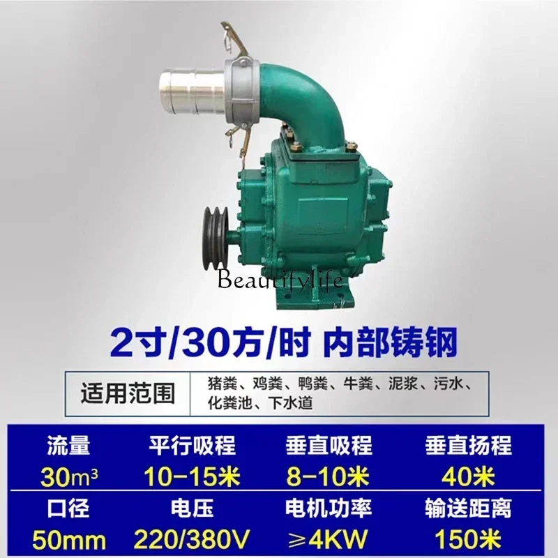 ls 48Farm Septic Tank Manure Pump Movable Non-Blocking Sludge Pump