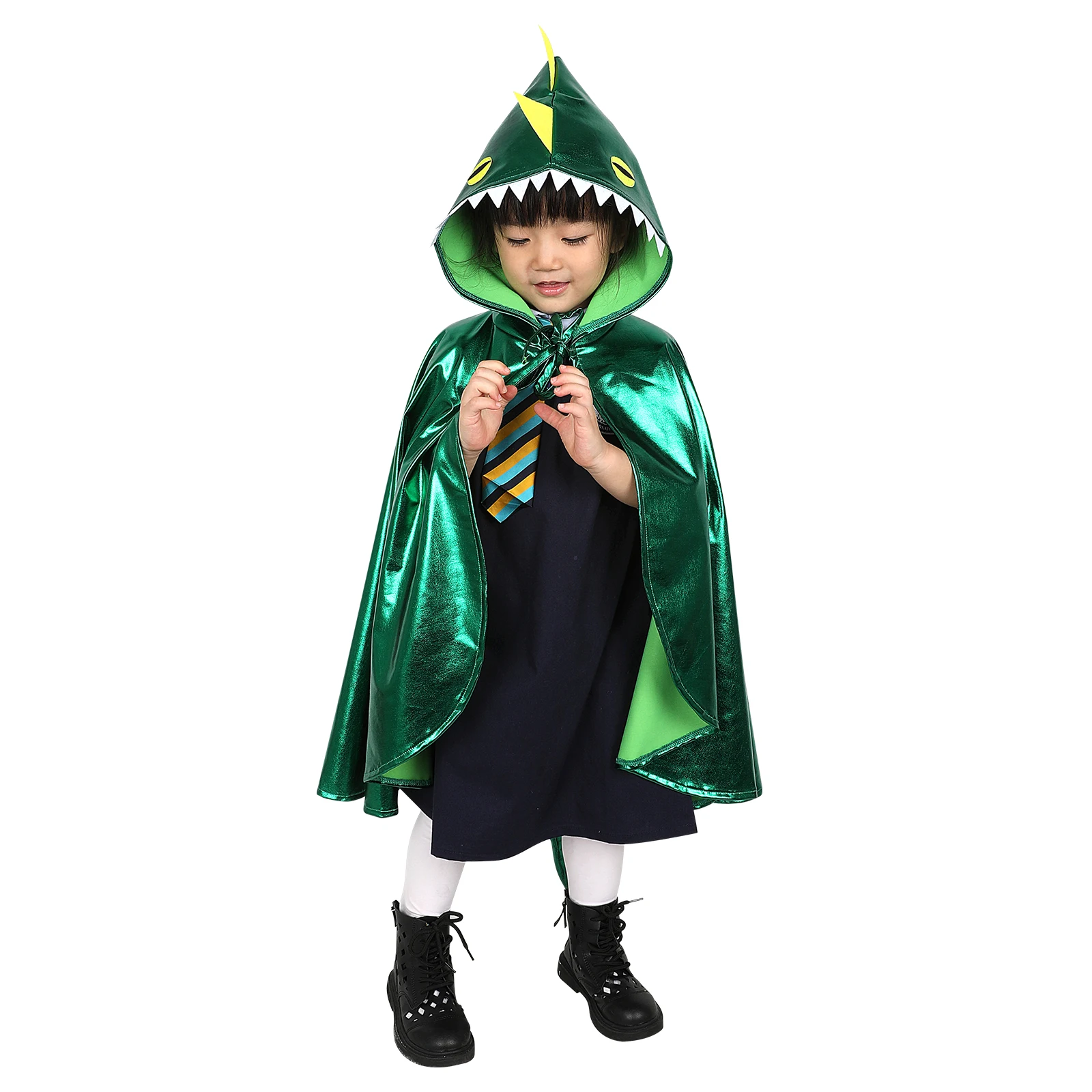 Dinosaur Costume Cape Cosplay Kid Dragon Cloak Cool Fashion Lifelike Dress Up Halloween Masquerade Party Performance Stage Prop