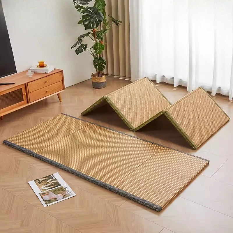 Japanese Tatami Floor Mat Foldable Mattress Coconut Coir Pad Bed Roll for Nap Floor Sleeping Pad Bay Window Cushion Home Decor