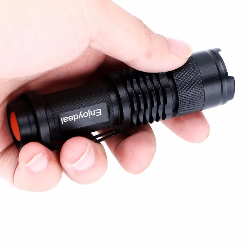 Super Bright Flashlight Mini Penlight 2000Lm LED Flashlight Torch Adjustable Zoom Focus Lantern Black / sliver