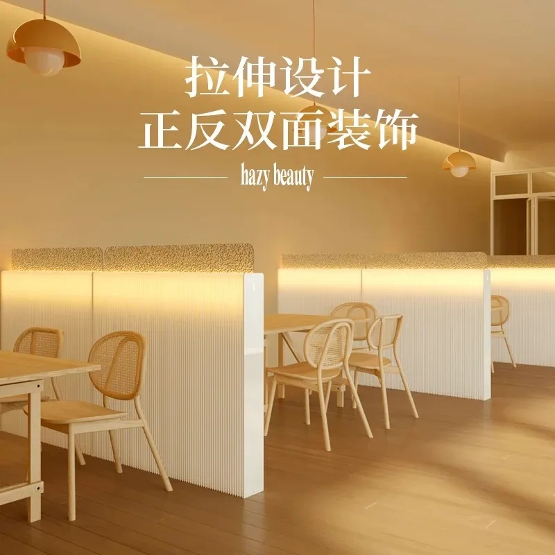 Partition Screen Living Room Glass Entrance Table Folding Mobile Modern Simple Commercial Restaurant Fence Card Seat