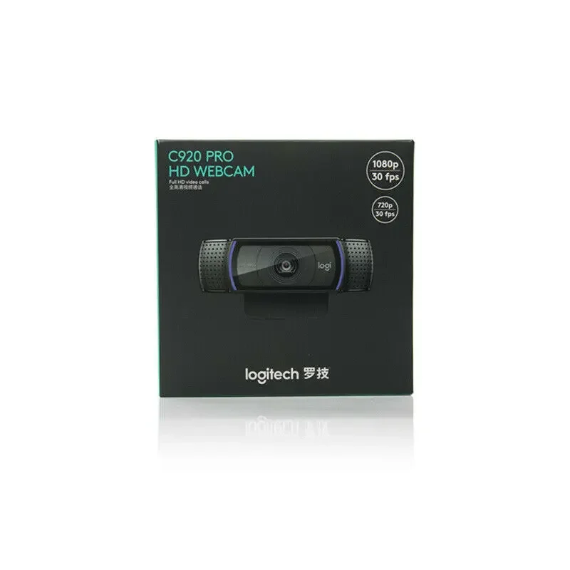 Logit-Webcam ech C920 HD 1080P Pro, annulation d'écran, appels vidéo statiques, caméra 15MP