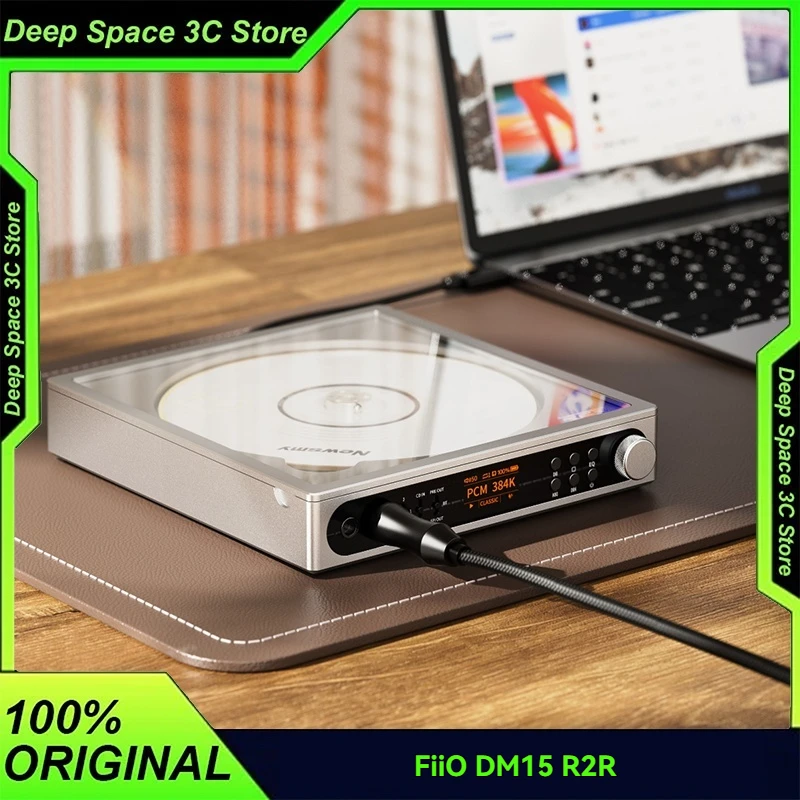

FiiO DM15 R2R High-Resolution Portable Stereo CD Player with True 24Bit DAC High-Power USB CD Player with HD Display HiFi Audio