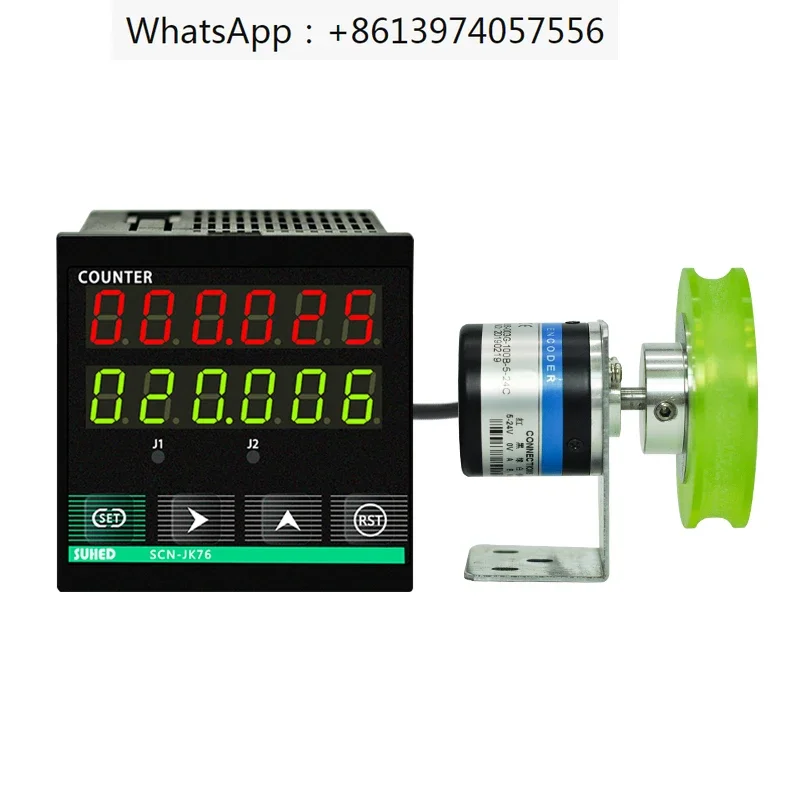 Meter Counter Roller Type Electronic Digital Display Intelligent Induction Length Controller Edge Banding Machine JK76