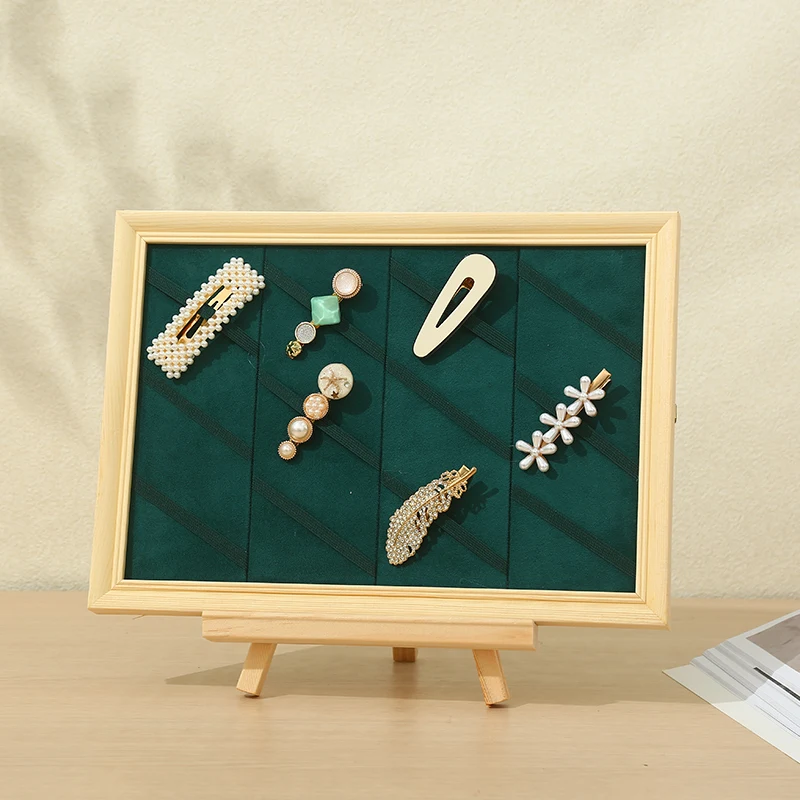 Advanced minimalist modern style solid wood hair clip display stand [bracket style]