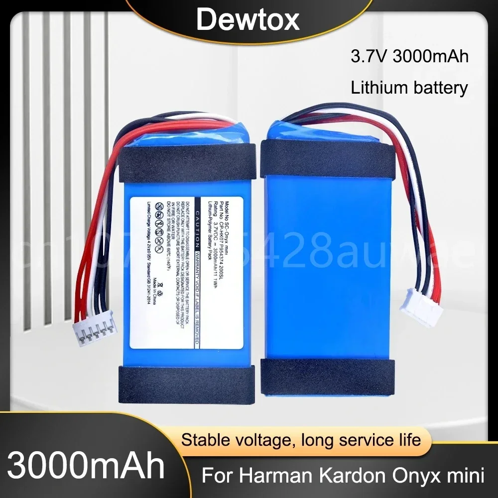 Original CP-HK07 P954374 3000mAh Onyx Mini Speaker Replacement Battery for Harman/Kardon Onyx Mini Li-polymer Batteries