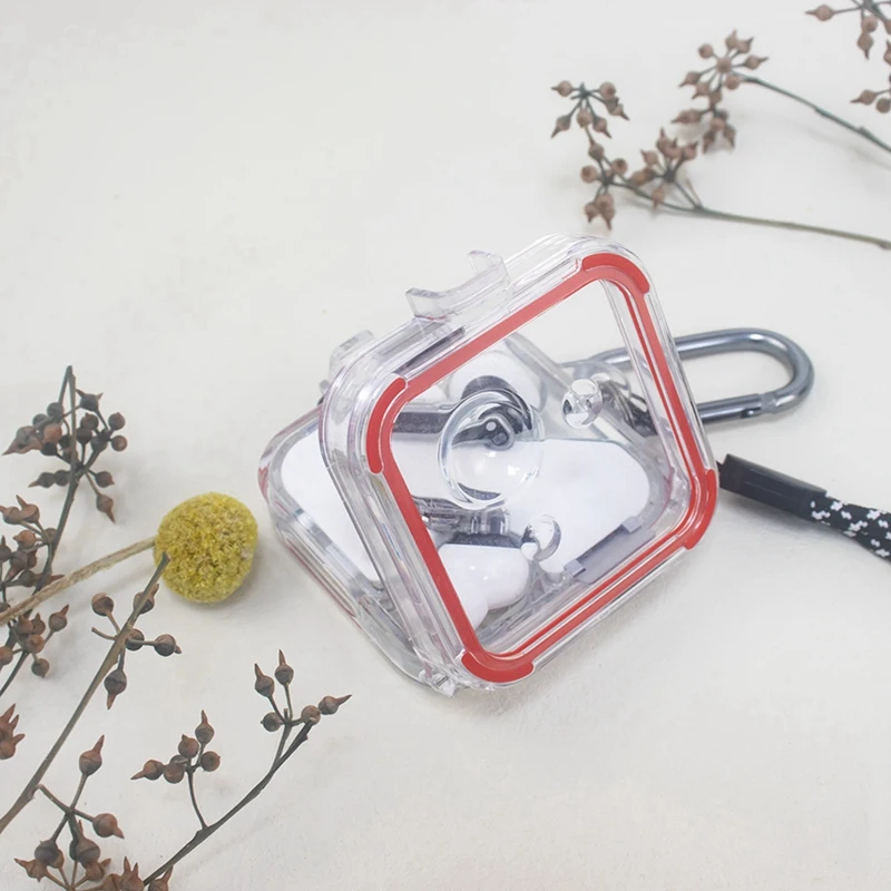 Прозрачный защитный чехол для наушников с отверстиями из поликарбоната с защитой от падения