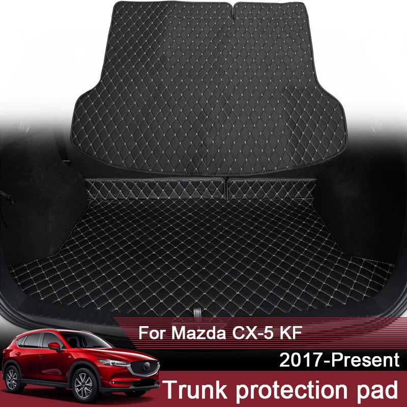 

1pc Car Styling Custom Rear Trunk Mat For Mazda CX-5 KF 2017-Present Leather Waterproof Auto Cargo Liner Pad External Accessory