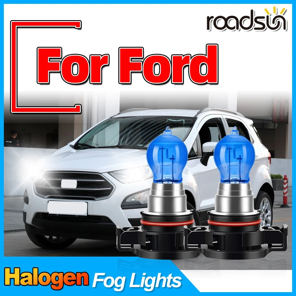 2pcs 48W High Bright Halogen Fog Lights 6000K 12V Car Bulbs Super White 1:1 Design For Ford Escape 2007 2008 2009 2010 2011 2012