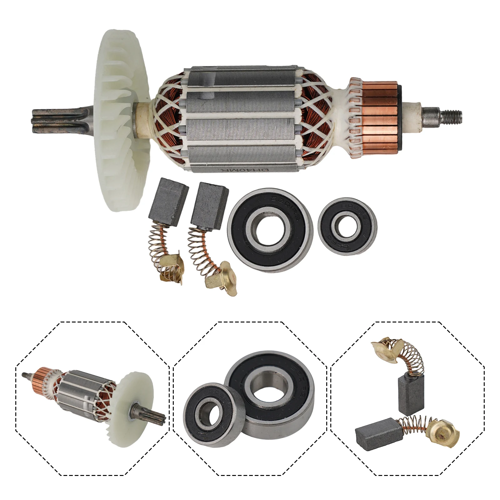 Garantizado 220 V para anclaje ROTOR con rodamientos integrados y escobillas de carbón diseñadas para uso en modelos para DH40MR DH40SR DH40FR