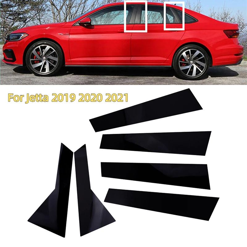 Car Window Door Column Decal B C Pillar Post Cover Trim For VW Jetta Golf 5 MK5 Passat B6 B7 B8 Decoration Sticker Styling