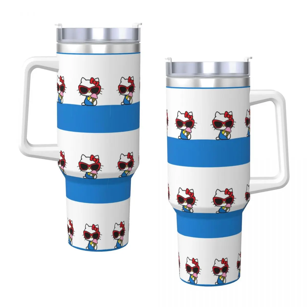 

Hello Kitty Tumbler Cartoon Cute Cold and Hot Water Bottle Heat Preservation Stainless Steel Thermal Mug Printed Beach Mugs Cup