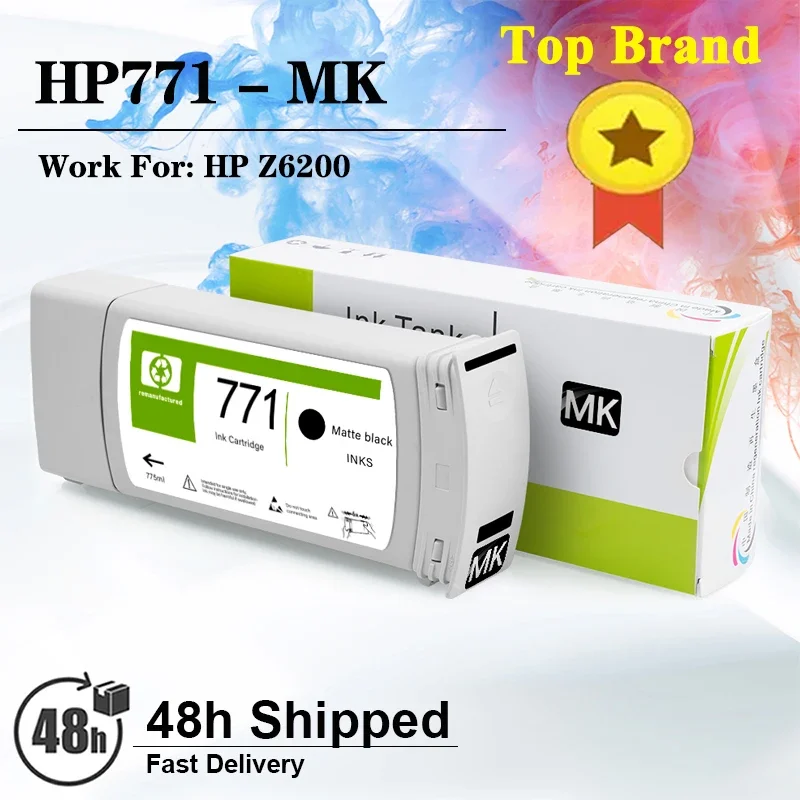 775ml/PC For HP 771 Remanufactured Cartridge With Pigment Ink For HP DesignJet Z6200 Z6600 Z6800 Printer HP771 (8 Options)