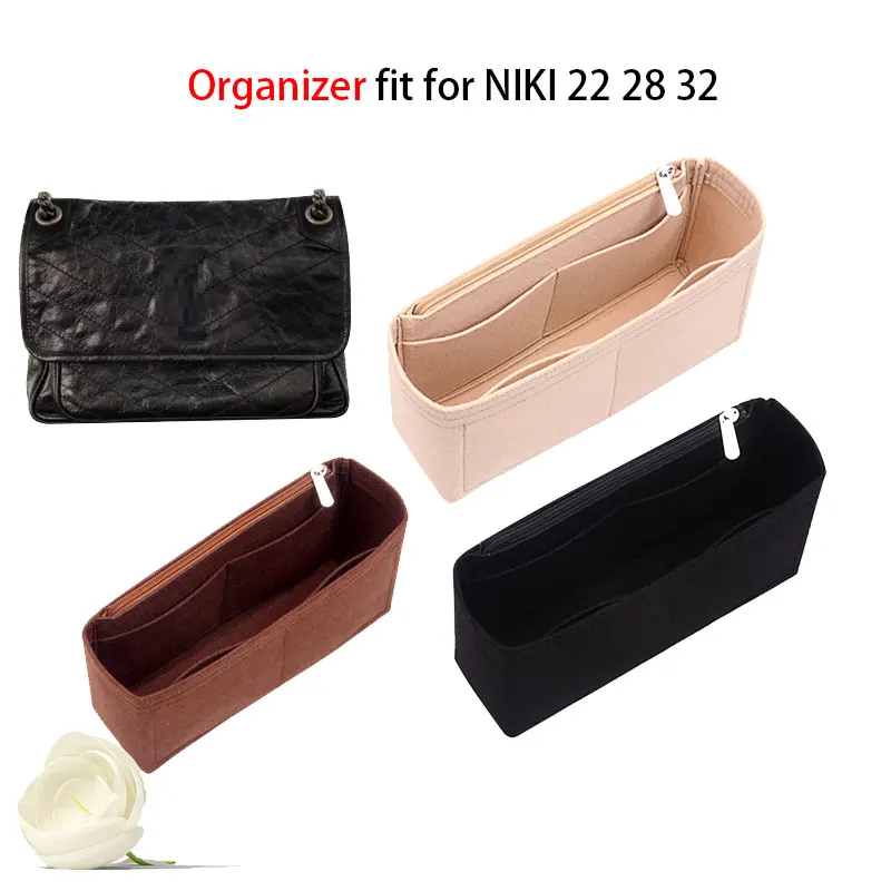 Insert Organizer Fit For NIKI 22 28 32 Shoulder Bags , Bag Inner Purse Liner Organization