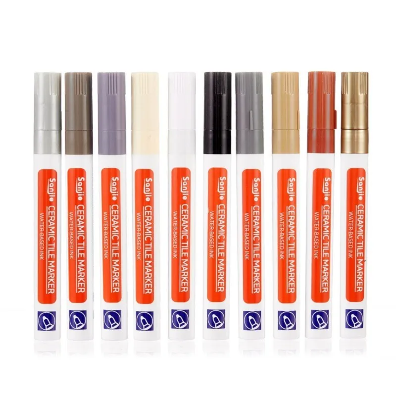 6 Pcs Tile Pen Wall Grout Restorer Pen Repair Marker Grout Filler Pen for Restoring Tile Wall Floor Bathrooms and Kitchen(White)