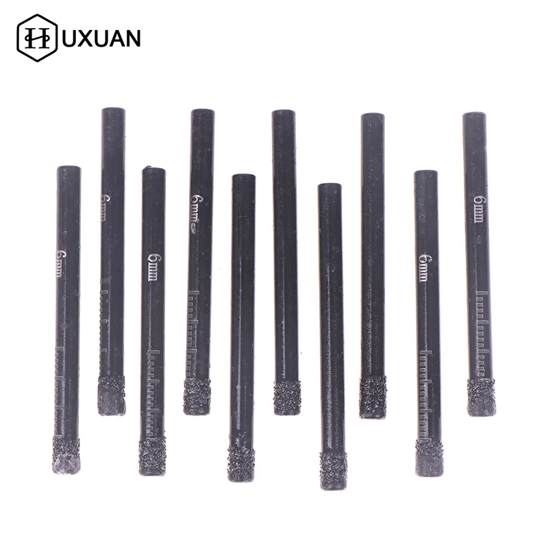 

10pcs Dry Diamond Drill Bits Set For Drilling Granite/Mica/ 6mm Brazing Drilling Drill Bits Set Tools