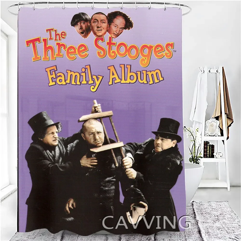 The Three Stooges  3D Print  Shower Curtain Waterproof Bathroom Curtain Anti-slip Bath Mat Set Toilet Rugs Mats Home Decor   C01