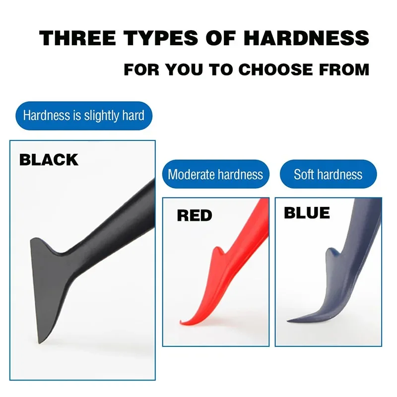 5Pcs Car Vinyl Wrap Tool Kit Flexible Micro Stick Corner Squeegee Curves Slot Tint Tucking Tool with Different Hardness view 2