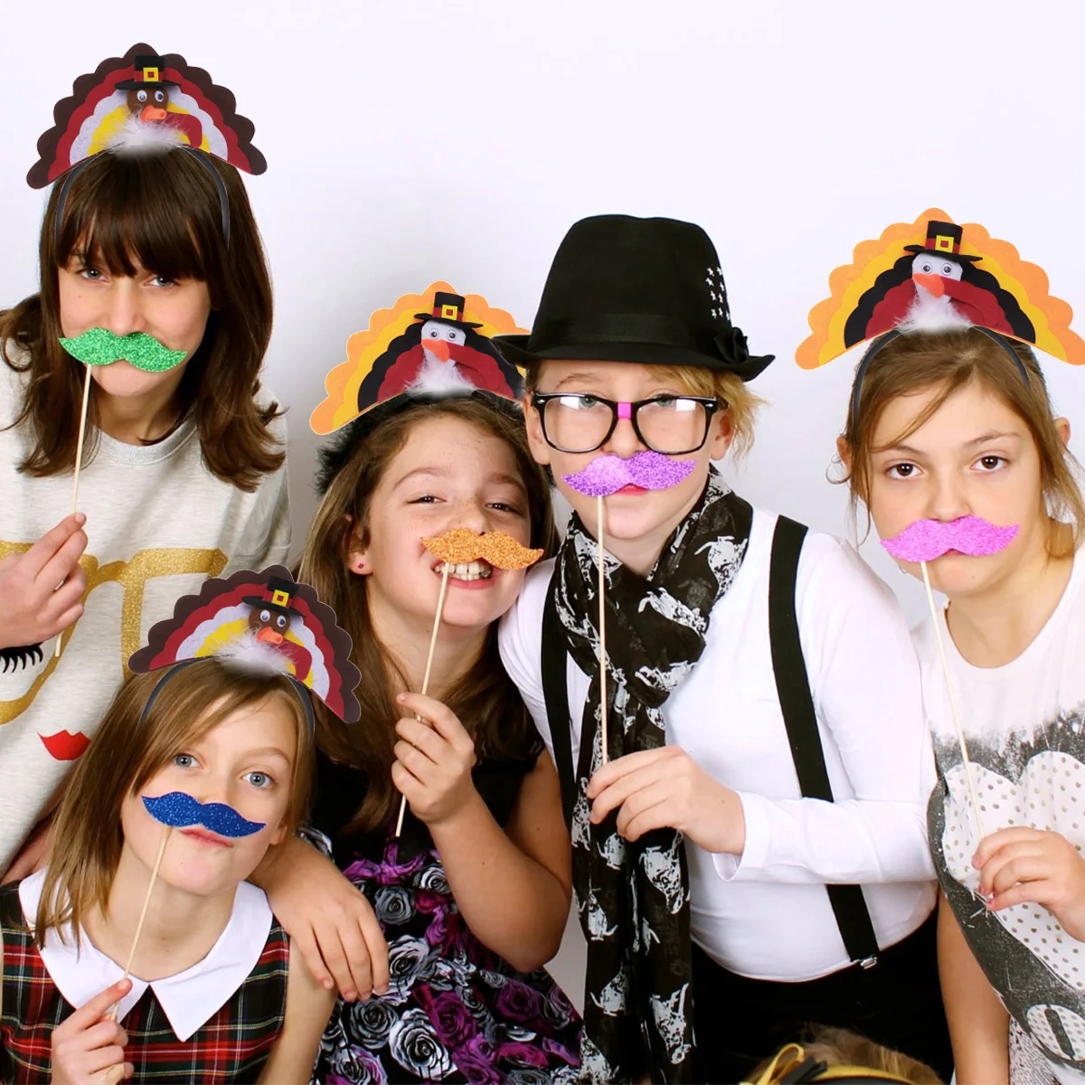 

Turkey Shape Hair Hoops For Thanksgiving Party Headwear Comfortable Lightweight Headband Decorative Headdress Adults Kids Red