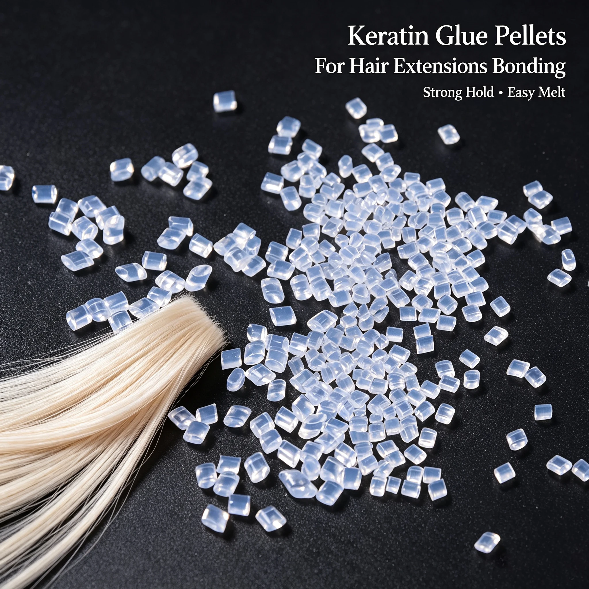 50G/20G Genuine Quality Italian Keratin Extra Strong Hold Keratin Grains Transparent color For Fusion Hair Extensions